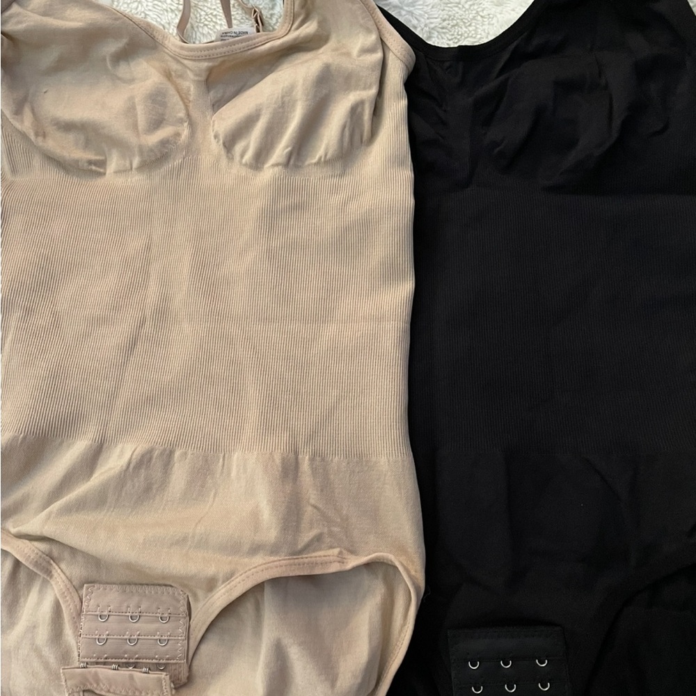 Women's Intimates Bodysuit Set - Black and Tan